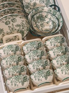 Elegant Single Bowl Set Ceramic Dining Utensils Home Use Luxury Gift Chinese Style Floral Pattern Dinnerware Set