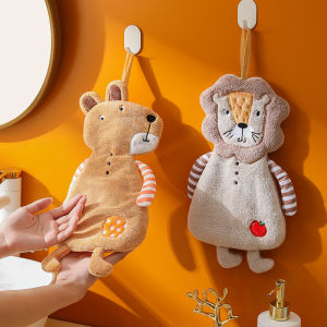 Home Hanging Hand Towels for Kids High Quality Coral Velvet Soft Touch Fine Comfortable Skin-friendly Kitchen Bathroom Towel