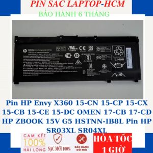 Pin laptop HP Envy X360 15-CN 15-CP 15-CX 15-CB 15-CE 15-DC OMEN 17-CB 17-CD HP ZBOOK 15V G5 HSTNN-IB8L Pin HP SR03XL SR04XL