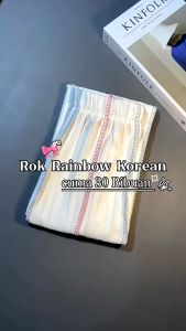 Rok Skirt Rainbow Outfit Last Date Knit Hornet Korean Style Terbaru Premium Bawahan Wanita Muslim Panjang Bisa COD