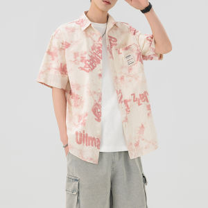 Pure Cotton Short Sleeve Mens Shirt Summer Loose Fit Half Sleeve Casual Workwear Jacket Youth Fashionable Chinese Brand