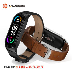 Strap for Mi Band 9 8 7 6 5 4 3 Wristband For Mi band 8 Global Version NFC PU Leather Watchband for Mi Band 7 Bracelet Correa