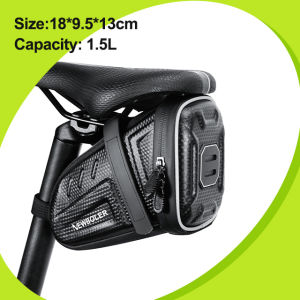 NEWBOLER 5L Waterproof Bike Saddlebags MTB Road Bicycle Saddle Bag Reflective Striped Bicycle Tool Bag MTB Bike Bag Accessories