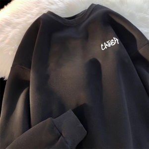 American Style Heavyweight round Neck Sweatshirt Mens Loose Casual Trendy Spring Autumn Streetwear Couples Top Coat