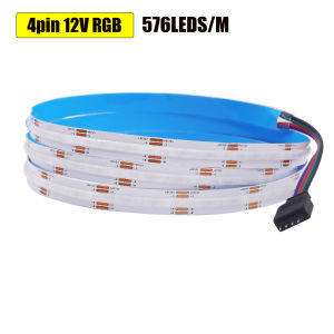 DC 12V 24V COB LED Strip 840 784LEDs/M RGB RGBW RGBWW RGBCCT High Bright Dotless Home Decor Led Tape Diode Flexible Ribbon Rope