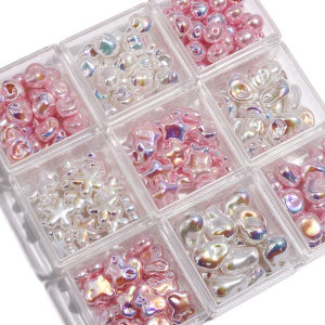 เครื่องประดับ DIY สร้อยข้อมือสร้อยคออัญมณีมุกทำด้วยมือหลายรูปทรง