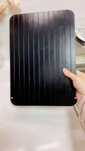 Joyurney Fast Thawing Board Quick Defrosting Tray Plate Rapid Defrost Frozen Meat Aluminium Black