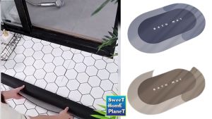 Floor Mat Bath Rugs Ultra Soft And Super Absorbent Bathroom Mat Floor Mat Diatomite Mat Magic Clean Mat Waterproof Anti Slip Floor Cushion Mat Alas Kaki