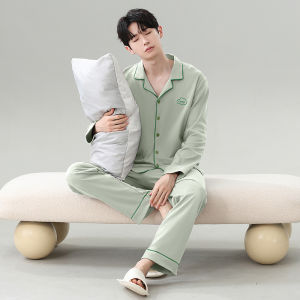 Bộ đồ ngủ nam MiiOW vải cotton dài tay quần dài dáng rộng