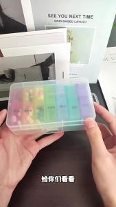 New Portable Premuim Large Compartments Pill Cases Box Organizer 7 Days 21 Grids 3 Times A Day for Vitamins Medicine Fish Oils