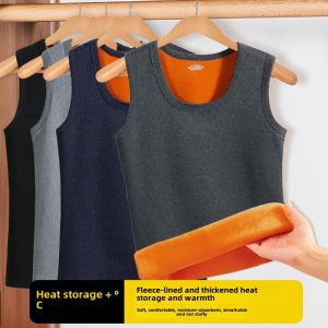Áo Vest Lót Lông Cừu Dày Ấm Áp Cho Nam Mùa Đông Thường Ngày Áo Lót Bó Sát Bằng Polyester Và Lycra Cổ Tròn