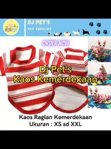 baju anjing dan Baju kucing kaos hewan edisi kemerdekaan Indonesia
