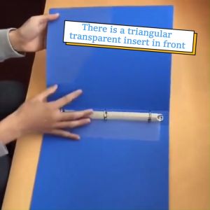 A4 Iron Ring Binder Folder Punching Binder Clip File Folder Insert Transparent Information Book File Organizer