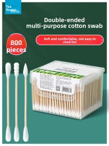 CHAHUA | Ear Cleaning & Makeup Applicator Cotton Swabs Dual Ended Slim & Round Tips