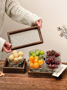 Bộ Đĩa Hoa Hồng Trung Hoa Đựng Trái Cây Đồ Ăn Nhẹ Đĩa Trà Đĩa Đựng Đồ Dùng Nhà Bếp Bằng Thủy Tinh Đồ Dùng Nhà Bếp Phổ Thông