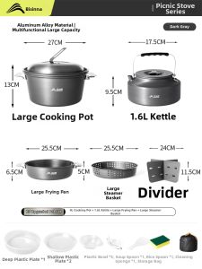 BSWOLF | Outdoor Camping Pot Set Portable