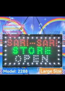 RAINBOW BRIDGE LED SIGN SARI SARI STORE OPEN（New-Small-Large) #SIZE: W48cm & W60cm BIG