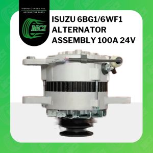 ALTERNATOR ASSEMBLY ASSY Isuzu 6BG1 / 6WF1 100A 24V Volts Double Pulley without w/o Vacuum