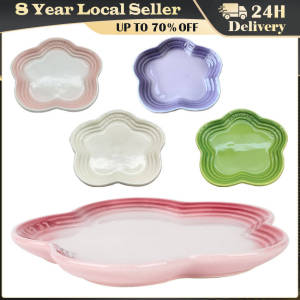Plum Blossom Small Plate 14cm Sauce Plates French Cool Color Cake Dish Gradual Spit Bone Dishs Tableware Ceramic Dessert