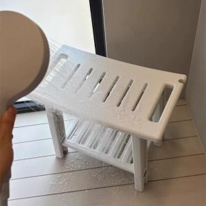 Quality Bathroom Stool Non-Slip Shower Bathing Special Use Double Layer Storage Elderly Pregnant Women Low Stool Bench