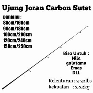 Ujung Joran Carbon Sutet 7.11mm 75-150cm