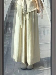 XUECAIQI | Big Size Korean Style Waist-cinching Summer Short Sleeve Top and Skirt Set