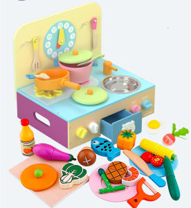 Large Wooden Kitchen Roleplay Toy