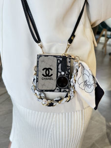 Oppo Find N3 Flip Womens Crossbody Ultra-Thin Protective Case with Wristband Luxury Sensation Foldable Screen Phone Cover