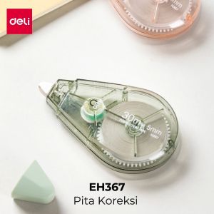 Deli Correction Tape / Tip Ex Kertas / Pita Koreksi 20 30 Meter Warna Pastel Tidak Mudah Terputus EH36X