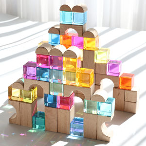 Colorful Acrylic Educational Building Blocks High Light Transmission