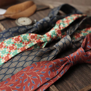 Doris.TD New Vintage Century Print Simulation Silk Tie for Men Casual Business Formal Gift Box Ultra-Narrow K-Style Stripes Pattern