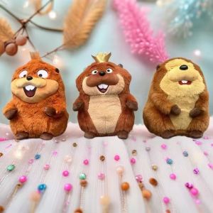 Disney | 2026Disney Anime Hoppers Plush Cute King Georges Tom Lizard Plush Soft Stuffed Animal Beaver Plushie Doll Toy Birthday Gift Kid