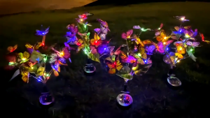 Solar Garden Light Butterfly Flower Light Christmas Outdoor Lighting Waterproof Lawn Decoration