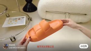 Dép bánh mì nữ quai ngang cao 3cm đúc siêu nhẹ iDEP - DL191 - Dép Hình vuông