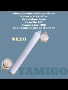 Microporous pleated filter element 10/20/30/40 inches 5 microns