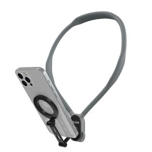 TELESIN ที่วางโทรศัพท์คอซิลิโคนแม่เหล็กมีเสถียรภาพสูงสุดปล่อยตัวยึดคอเร็วสำหรับภาพถ่าย Vlogging สำหรับ Iphone. /Android