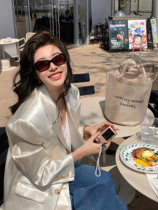 เสื้อสูทผู้หญิง ทรงหลวม แขนยาว ปกเสื้อสูท ทรงตรง ทรงปกติ ผ้าโพลีเอสเตอร์ สีสันสดใส ฤดูใบไม้ผลิ ฤดูใบไม้ร่วง ฤดูหนาว