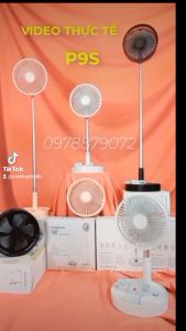 Hàng nhập khẩu - Quạt Sạc Tích Điện Gấp Gọn Có Điều Khiển Từ Xa Pin 7200 MaH Sủ Dụng 5 -24H Tiết Kiệm Điện
