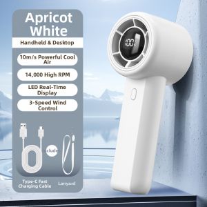 High-Speed Portable Handheld Mini Fan Quiet Powerful Cooling USB Portable Air Conditioner Long Battery Life for Summer Outdoor Use