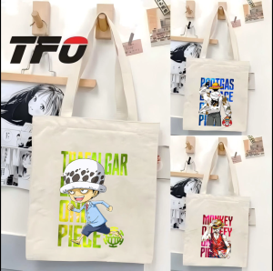 TFO Tote Bag One Piece the Straw Hat Pirates Monkey D. Luffy Versatile Ideal for College School