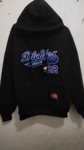Sweater Hoodie Dickies Bordir Premium Pria Wanita Dickies Cream Bahan Fleece Tebal Full Tag Switer Cowok Keren