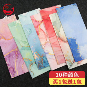 Cultural Creative Gold-Infused Ink Flowing Calligraphy Paper Small Regular Script Creative Blank Strips One-Stroke Business Cards