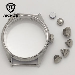 RICHUS ETA6497 Case 42mm Silver Watch Case Fit ETA6497 6498 Seagull ST3600 ST3620 ST36 Movement