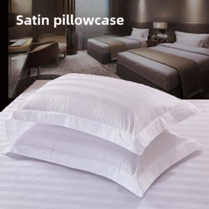 Hotel Hotel Pillow Case Pure Cotton White Stripes Pillowcase Hospital Hotel Single Double Satin Stripe Pillowcase Printing