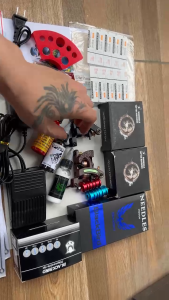 Combo bộ 2 máy xăm Coil loại tốt WORMHOLE kèm đầy đủ phụ kiện