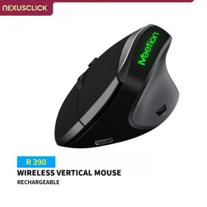 NexusClick Ergonomic Vertical Wireless MouseType-C Rechargeable Adjustable DPI Comfort Grip Computer Mice Reduce Wrist Fatigue