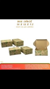 Dus Snack 12x16 Box 12x16 Box Kue Dus Kue Snack Laminasi (Isi 20 Pcs-B2K2E)