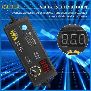 【Vktech】🔥🔥🔥3-36V 60W Power Adapter Adjustable Voltage with Display Screen US Plug【1-3 days Delivery】