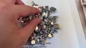 EQIANAO 100Pcs 6x8/8x10/10x14mm Oval White Claw Rhinestones Sew On Glass Crystals For Wedding Dress DIY Craft Clothing Accessori