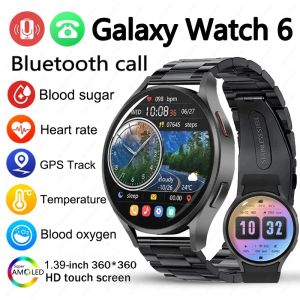 🎁 Original Product + FREE Shipping 🎁 For Samsung Galaxy Watch 6 2024 New GPS Track Smart Watch Men Amoled Always Display Body Temperature Clock BT Talk Smart Watch